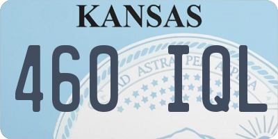 KS license plate 460IQL
