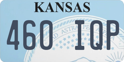 KS license plate 460IQP