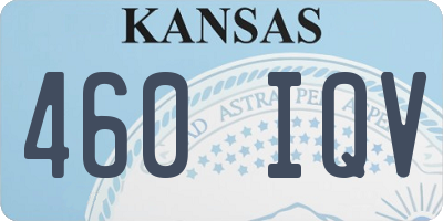 KS license plate 460IQV