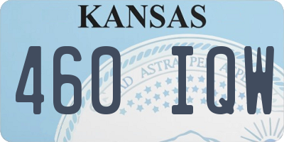 KS license plate 460IQW