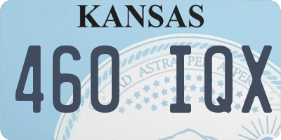 KS license plate 460IQX