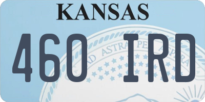 KS license plate 460IRD