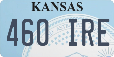 KS license plate 460IRE