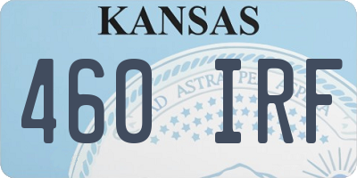 KS license plate 460IRF
