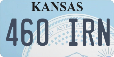 KS license plate 460IRN