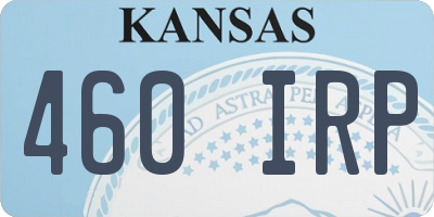 KS license plate 460IRP