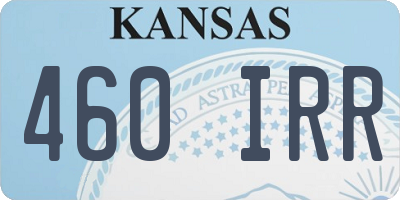 KS license plate 460IRR