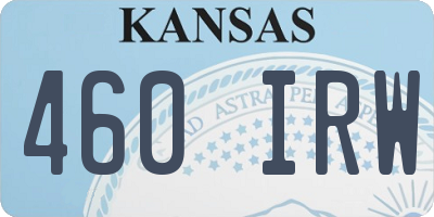 KS license plate 460IRW