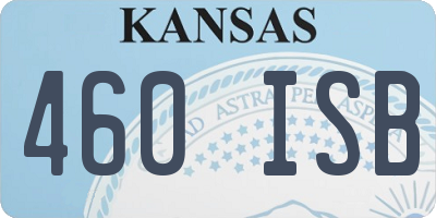 KS license plate 460ISB