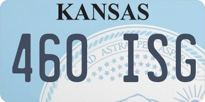 KS license plate 460ISG