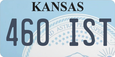 KS license plate 460IST