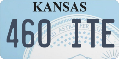 KS license plate 460ITE