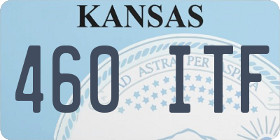 KS license plate 460ITF