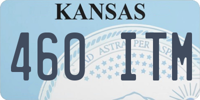 KS license plate 460ITM