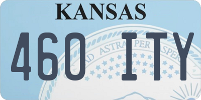 KS license plate 460ITY