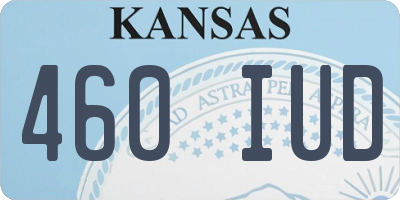 KS license plate 460IUD