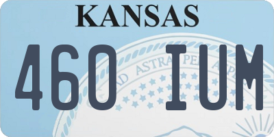 KS license plate 460IUM