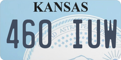 KS license plate 460IUW