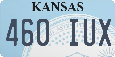 KS license plate 460IUX