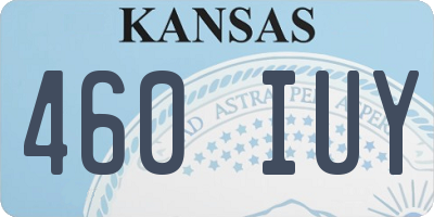 KS license plate 460IUY