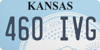 KS license plate 460IVG