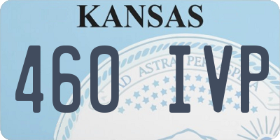 KS license plate 460IVP