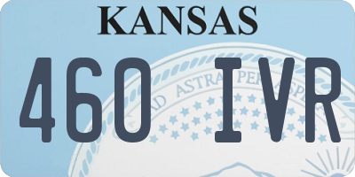 KS license plate 460IVR