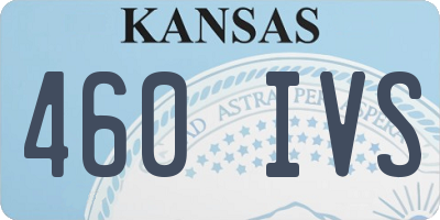 KS license plate 460IVS