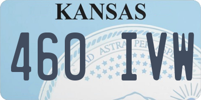 KS license plate 460IVW