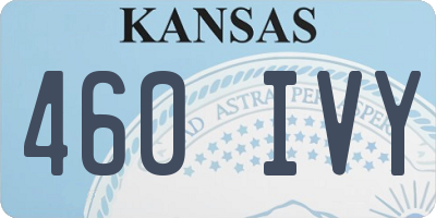KS license plate 460IVY