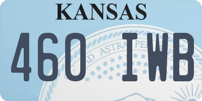 KS license plate 460IWB