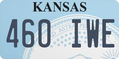 KS license plate 460IWE