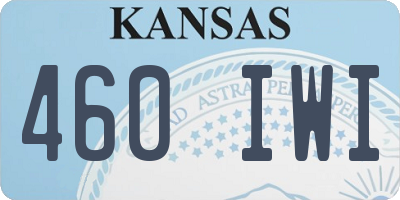 KS license plate 460IWI