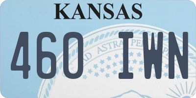 KS license plate 460IWN