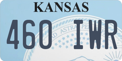 KS license plate 460IWR