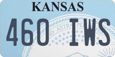 KS license plate 460IWS
