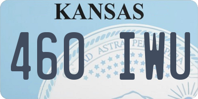 KS license plate 460IWU