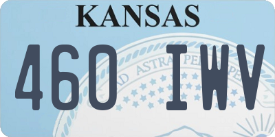 KS license plate 460IWV