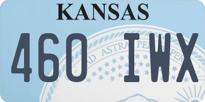 KS license plate 460IWX