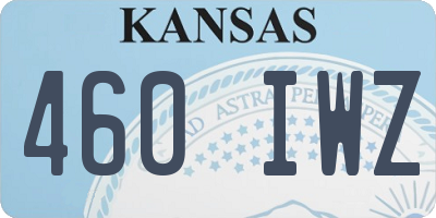 KS license plate 460IWZ