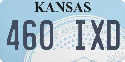 KS license plate 460IXD