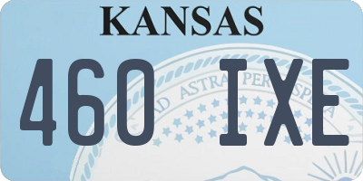 KS license plate 460IXE