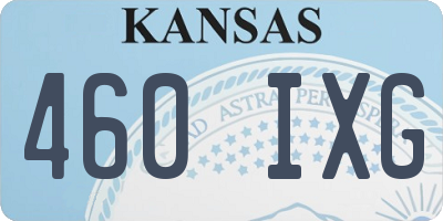 KS license plate 460IXG