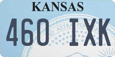 KS license plate 460IXK