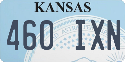 KS license plate 460IXN