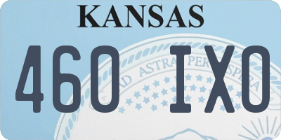 KS license plate 460IXO