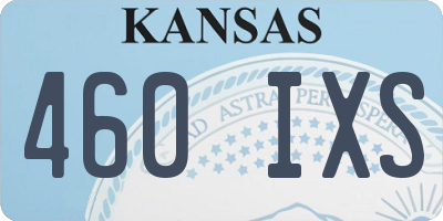 KS license plate 460IXS