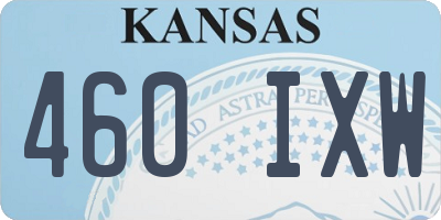 KS license plate 460IXW