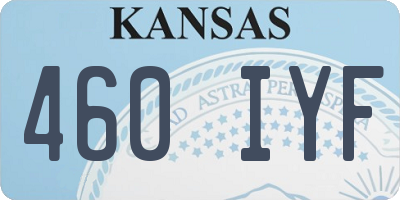 KS license plate 460IYF