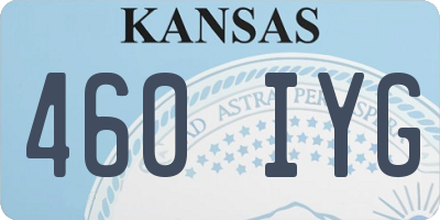 KS license plate 460IYG